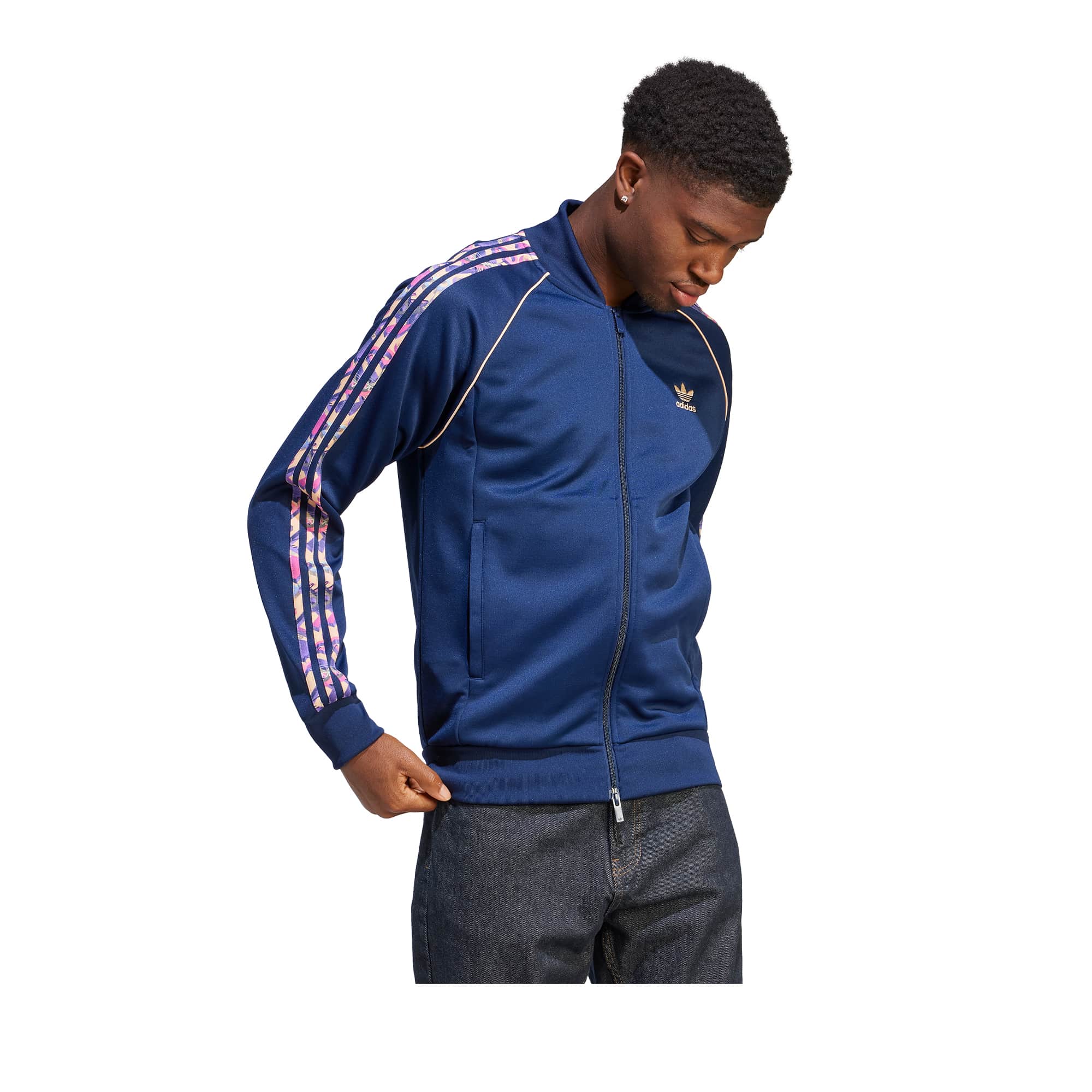 Buy Adidas AOP STR SST Men s Track Top Night Indigo Foot