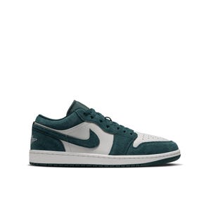 AIR JORDAN 1 LOW MEN'S BASKETBALL SHOES - MIDNIGHT SPRUCE/LT OREWOOD BRN